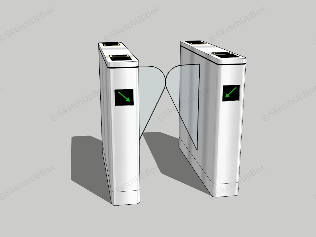 Ticket Turnstile sketchup model preview - SketchupBox