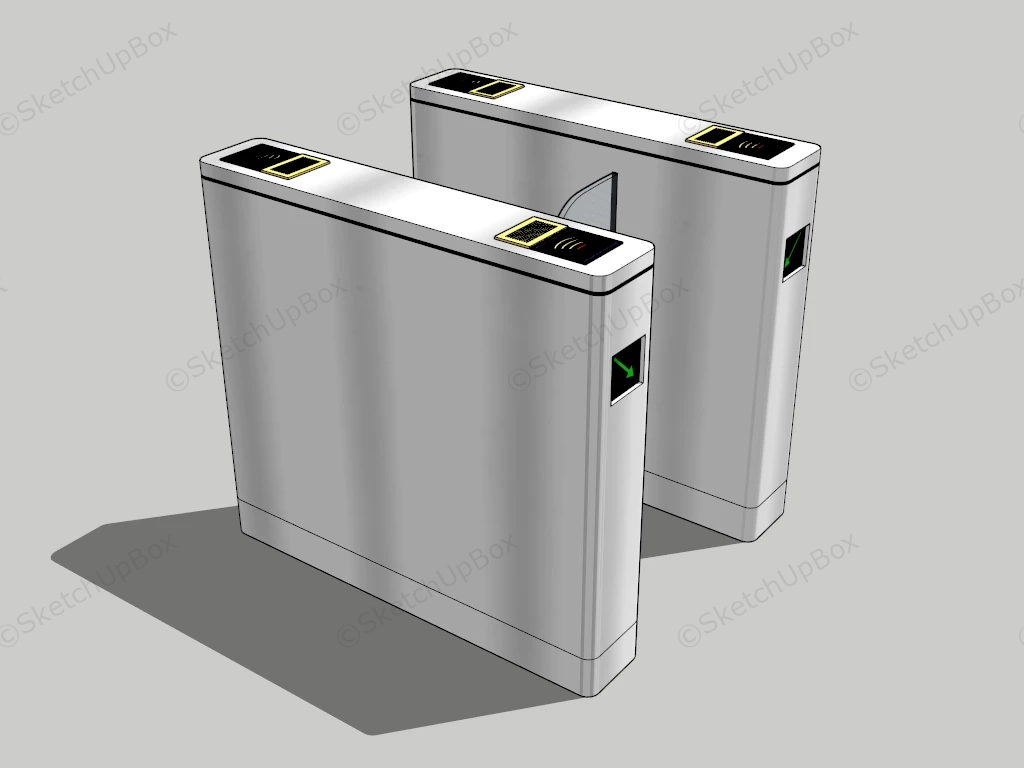 Ticket Turnstile sketchup model preview - SketchupBox