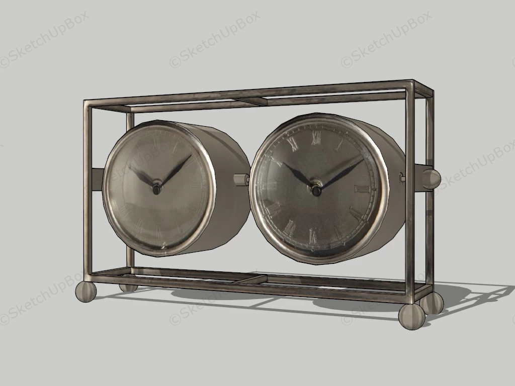 Industrial Style Table Clock sketchup model preview - SketchupBox