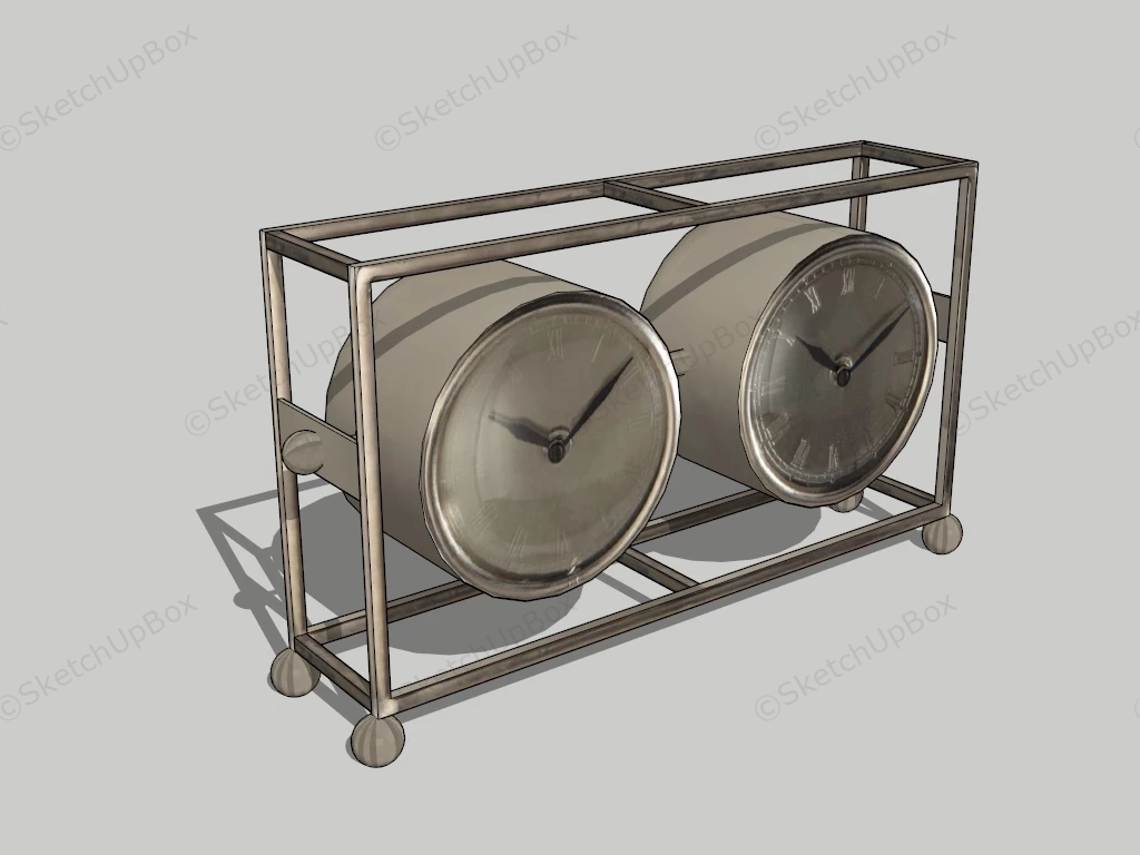 Industrial Style Table Clock sketchup model preview - SketchupBox