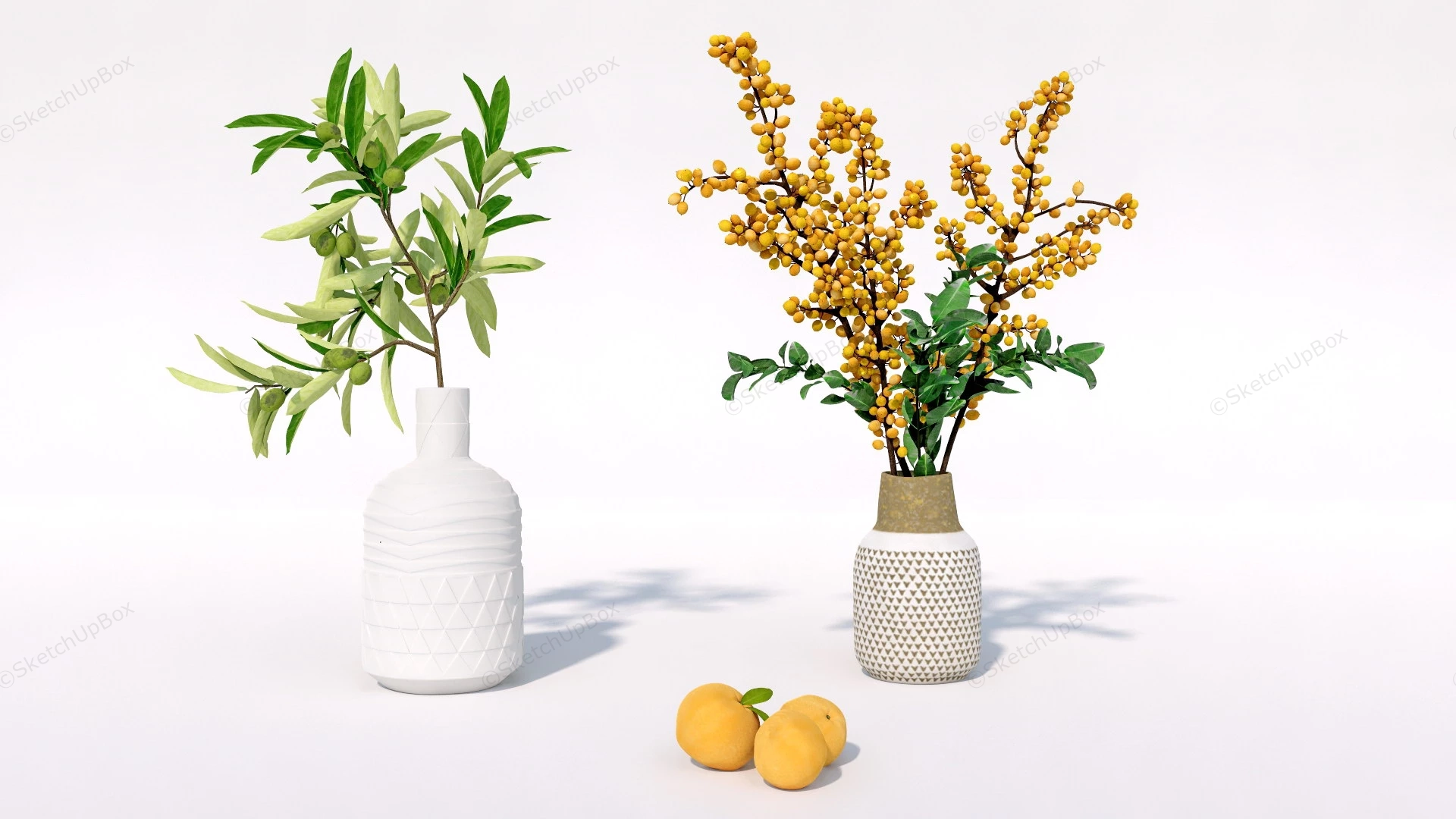 Decorative Branches In Vase sketchup model preview - SketchupBox