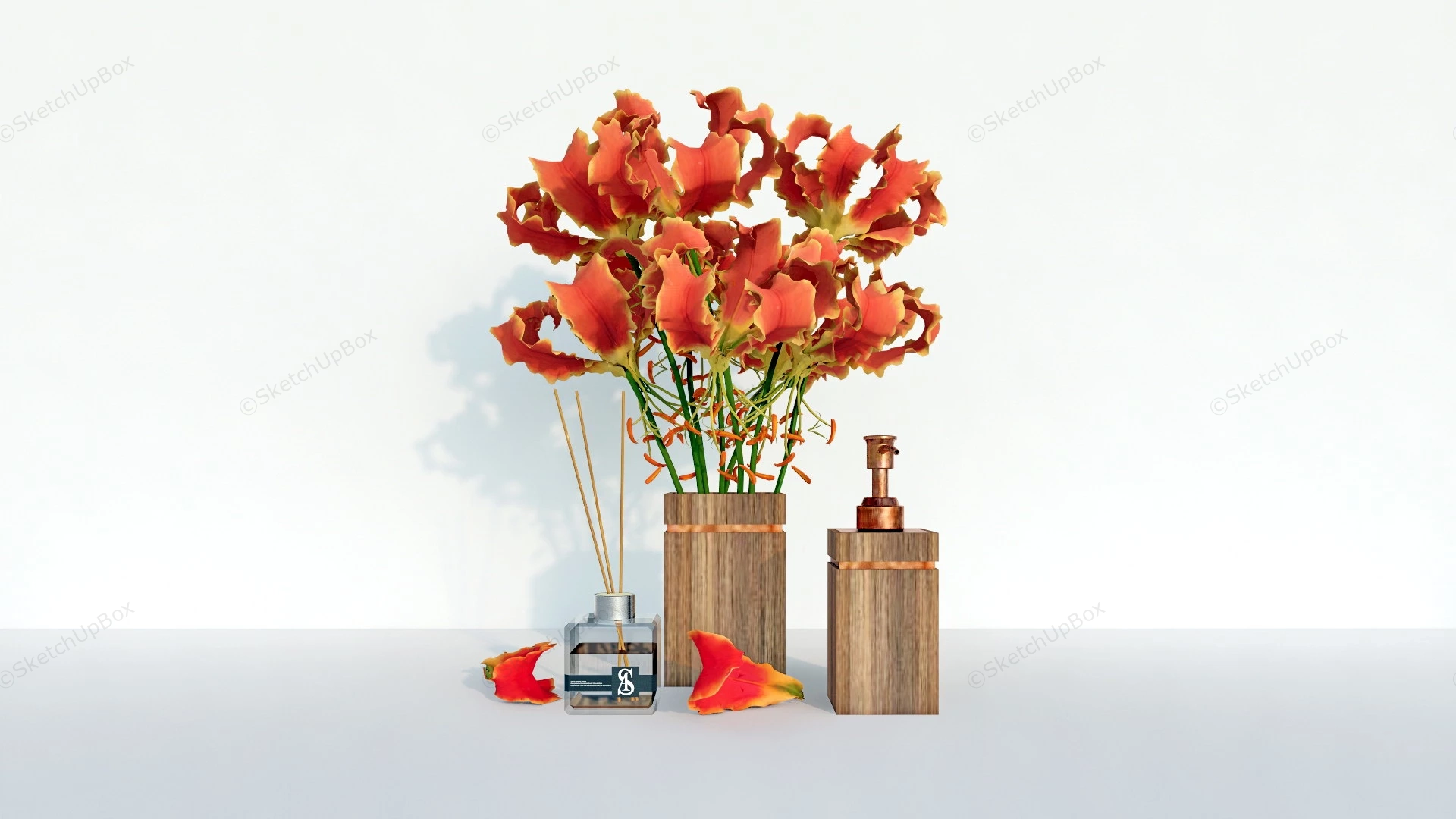 Bathroom Flower Arrangement sketchup model preview - SketchupBox