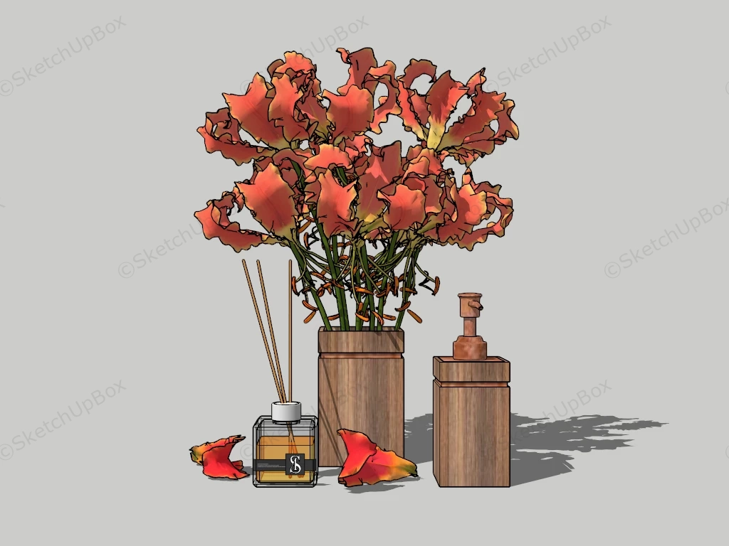 Bathroom Flower Arrangement sketchup model preview - SketchupBox