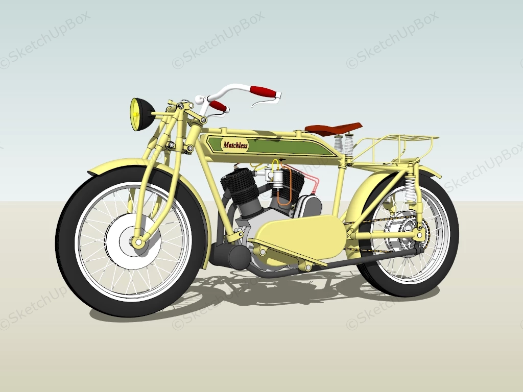 Vintage Matchless Motorcycle sketchup model preview - SketchupBox