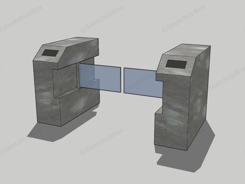 Optical Barrier Turnstile sketchup model preview - SketchupBox