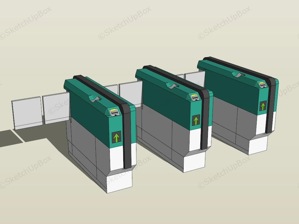 Subway Turnstile sketchup model preview - SketchupBox