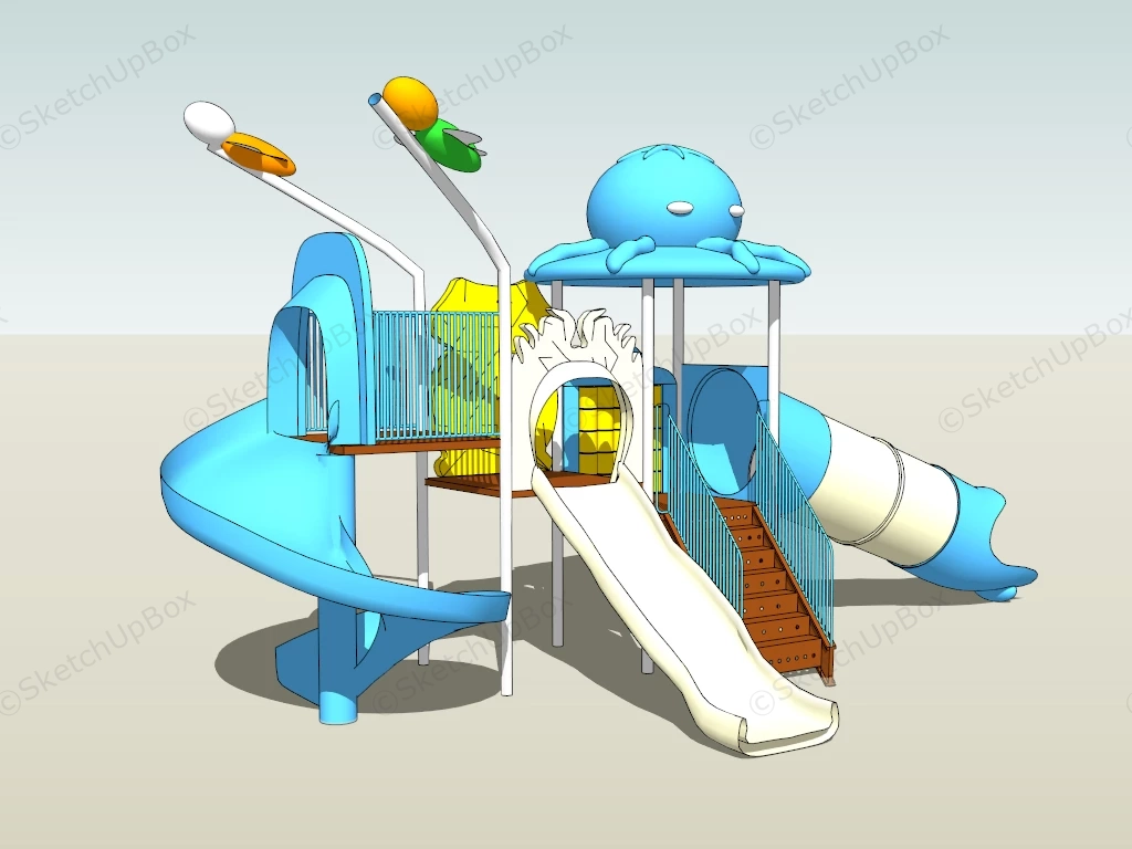 Colorful Outdoor Playset sketchup model preview - SketchupBox