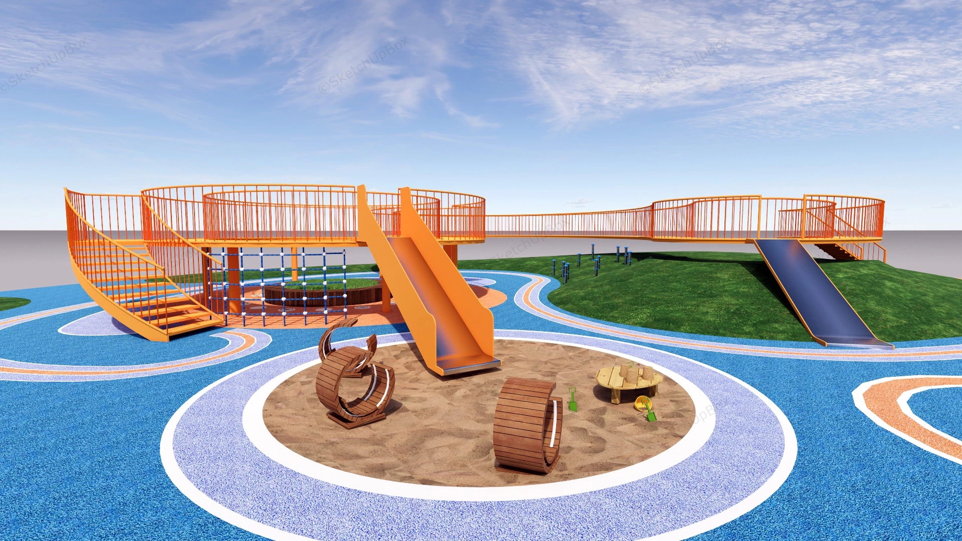 Children Park Playground sketchup model preview - SketchupBox