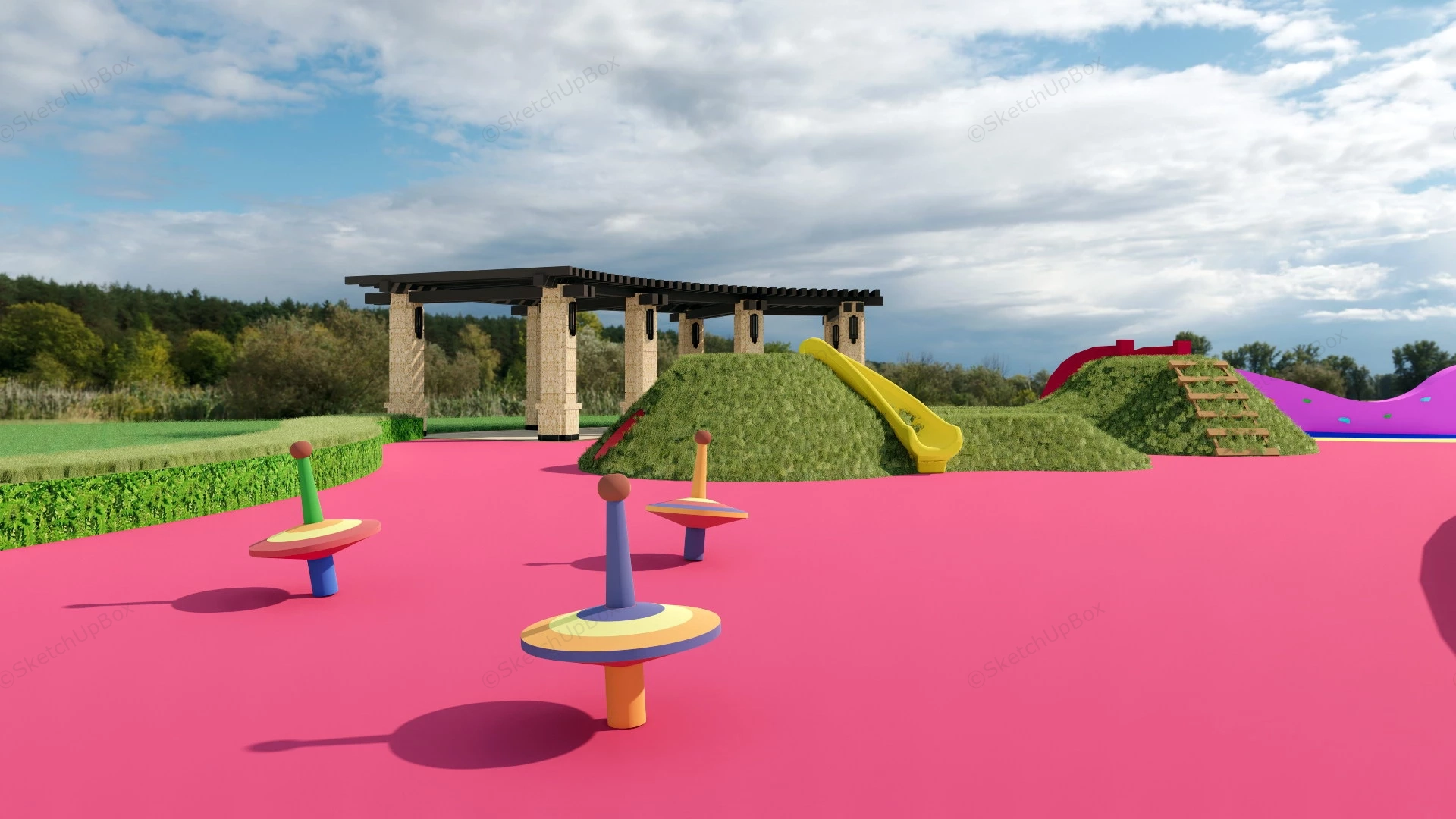 Toddler Playground sketchup model preview - SketchupBox