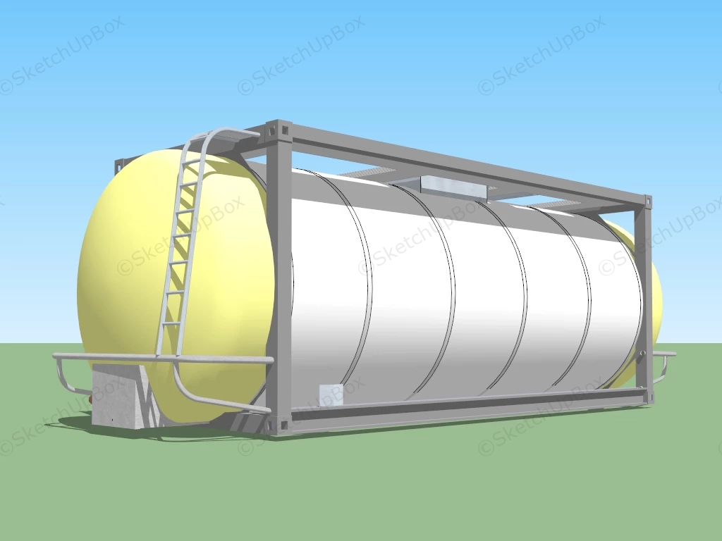 Large Fuel Storage Tank sketchup model preview - SketchupBox