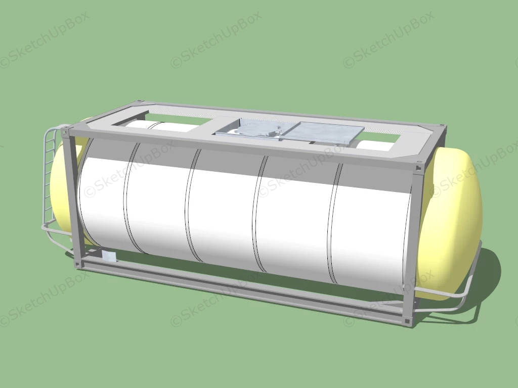 Large Fuel Storage Tank sketchup model preview - SketchupBox