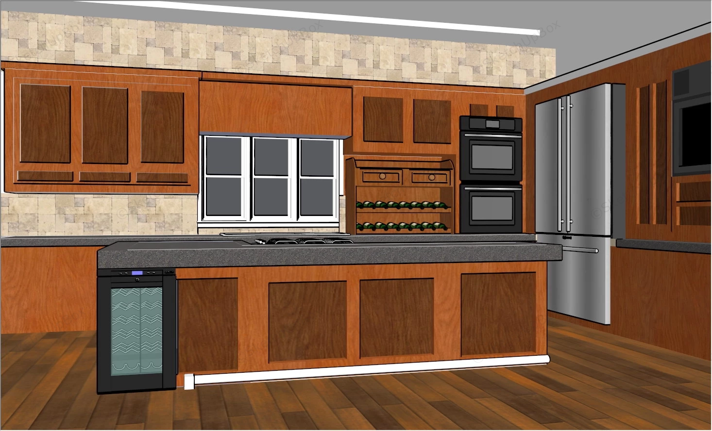 Traditional Kitchen Cabinets Ideas sketchup model preview - SketchupBox