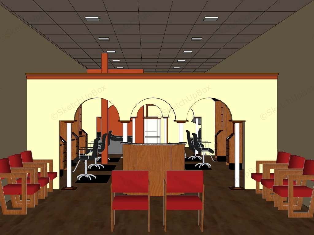 Hair And Nail Salons Idea sketchup model preview - SketchupBox