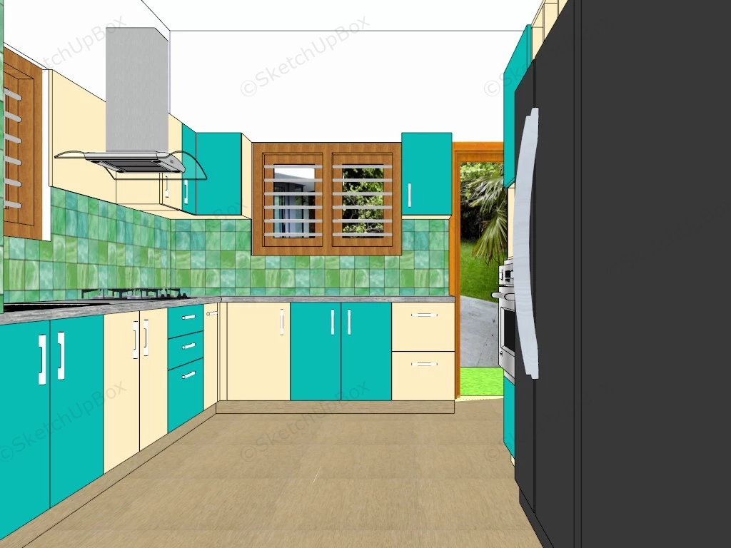 Mediterranean Kitchen Design sketchup model preview - SketchupBox