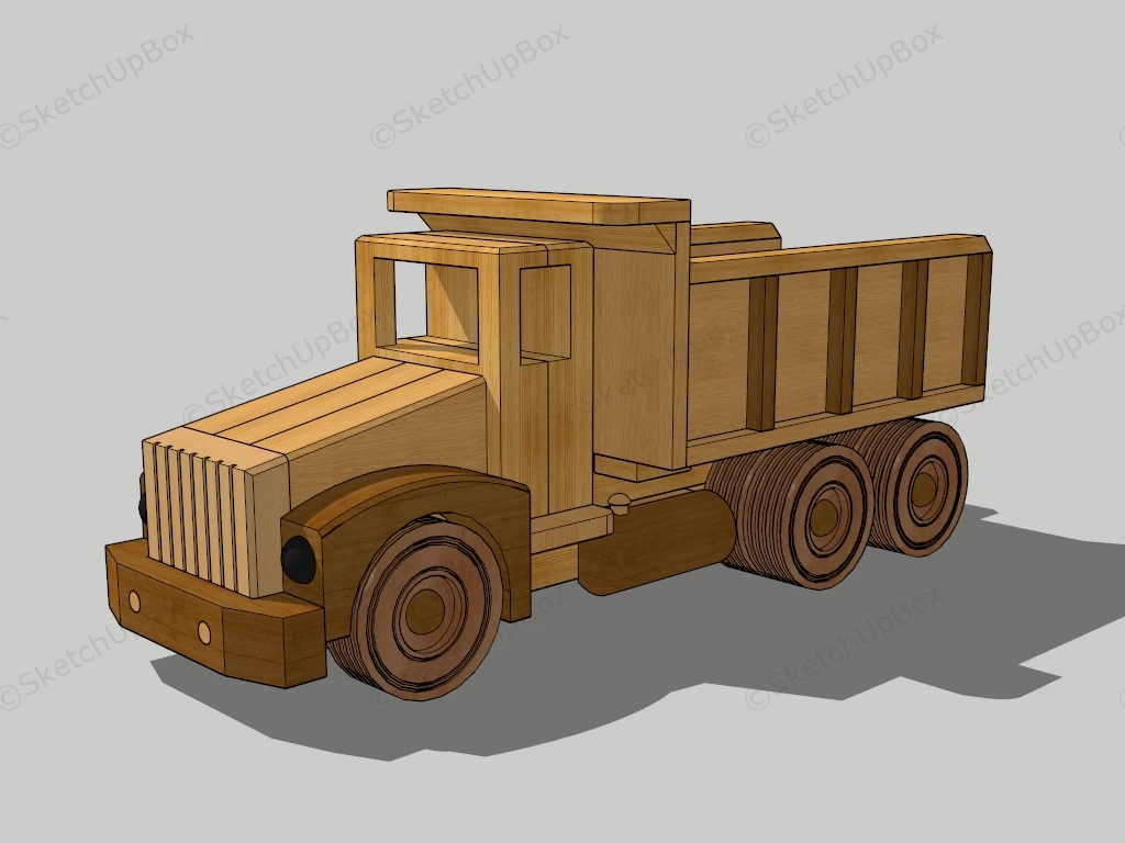 Wooden Truck Toy sketchup model preview - SketchupBox