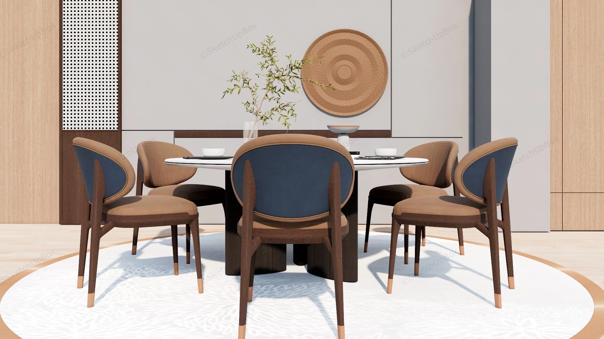 Dining Room Accent Wall Idea sketchup model preview - SketchupBox