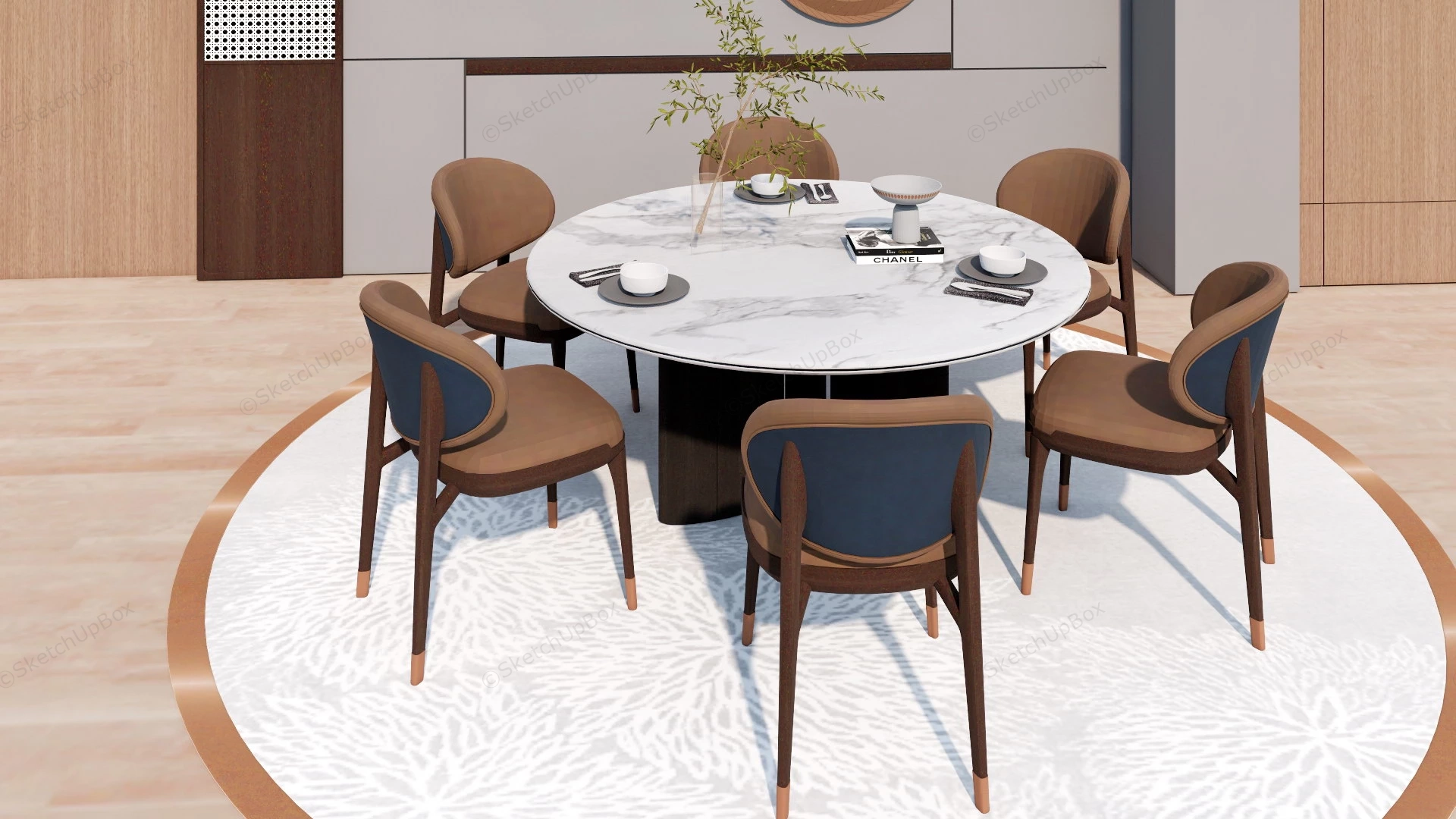 Dining Room Accent Wall Idea sketchup model preview - SketchupBox