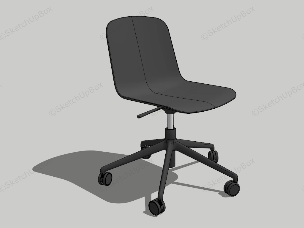 Black Office Task Chair sketchup model preview - SketchupBox