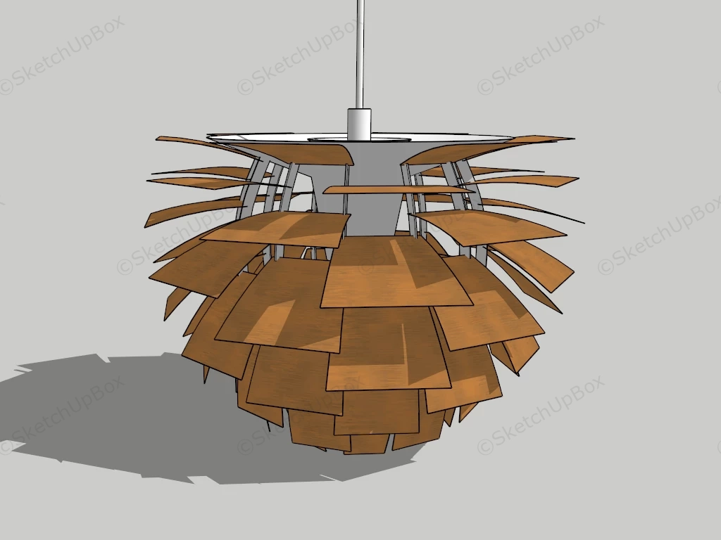 Pine Cone Pendant Light sketchup model preview - SketchupBox