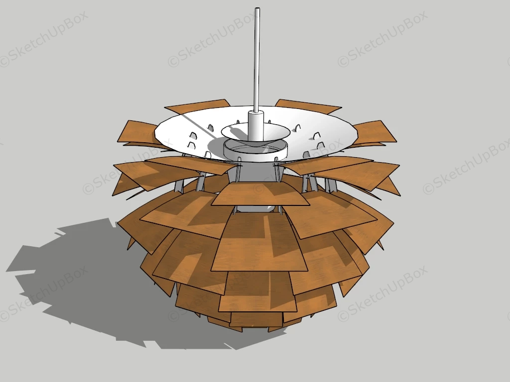 Pine Cone Pendant Light sketchup model preview - SketchupBox