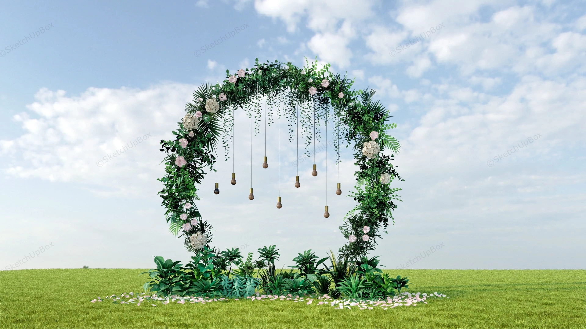 Giant Wedding Wreath sketchup model preview - SketchupBox