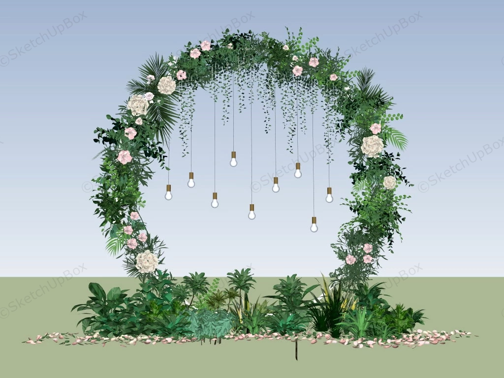 Giant Wedding Wreath sketchup model preview - SketchupBox