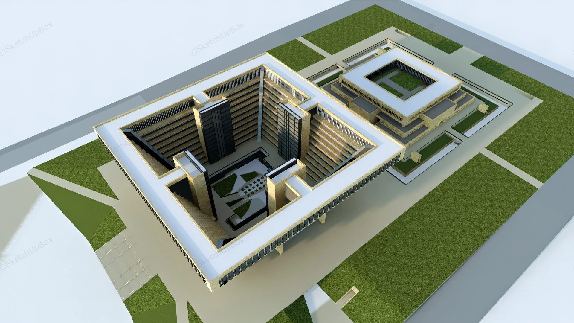 Museum Design Concept sketchup model preview - SketchupBox