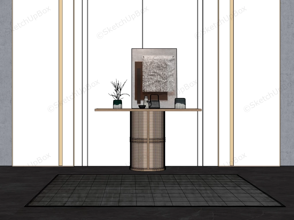 Decorative Console Table Idea sketchup model preview - SketchupBox