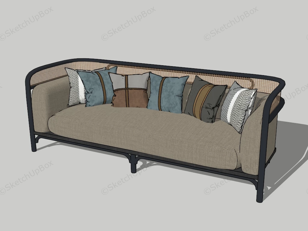 Vintage Couch sketchup model preview - SketchupBox