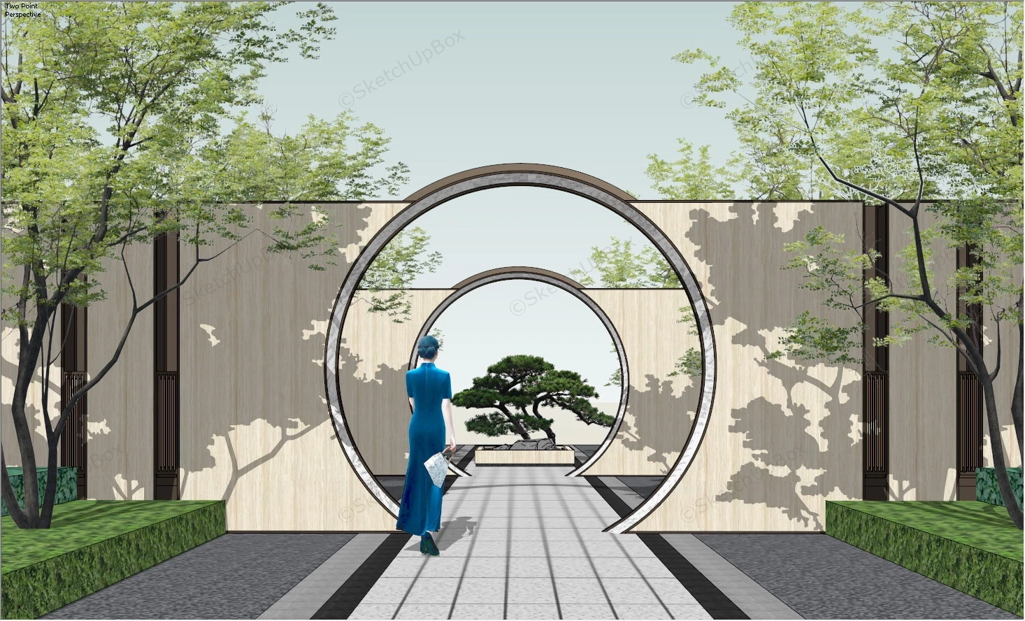 Moon Gate Design Idea sketchup model preview - SketchupBox