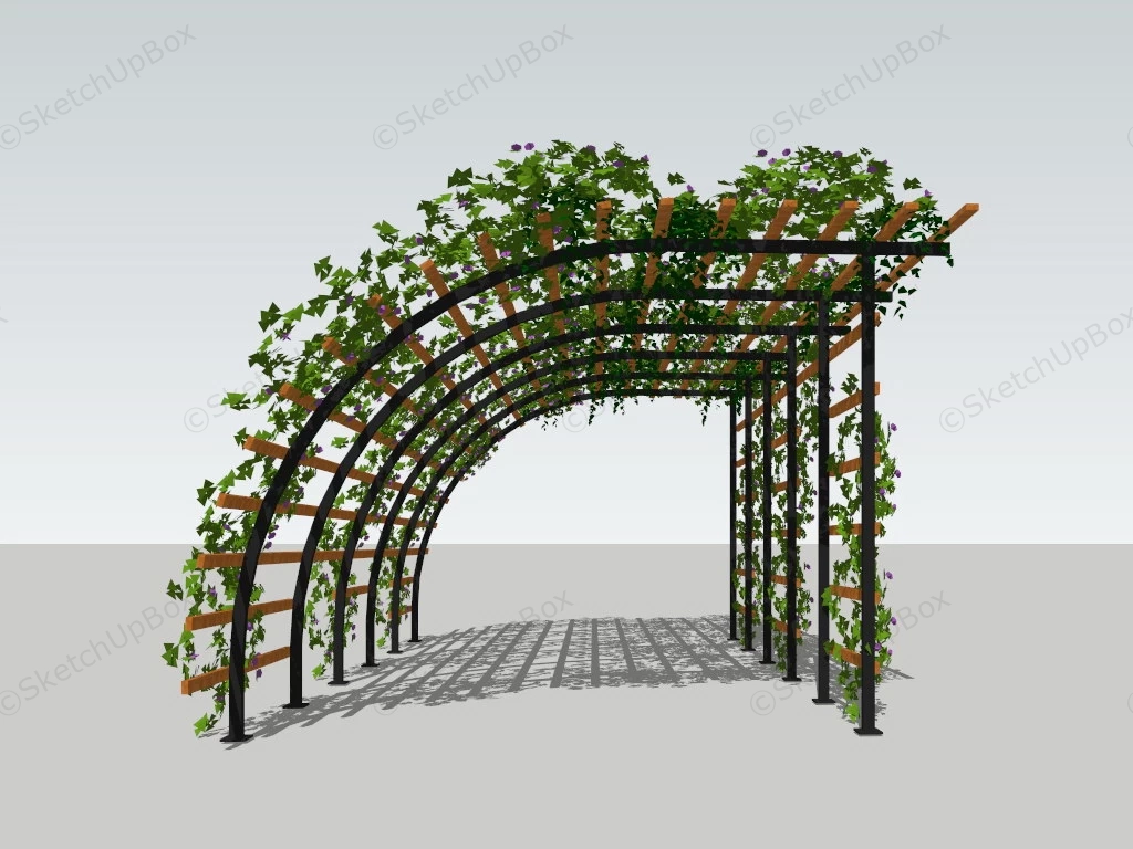 Rose Pergola Idea sketchup model preview - SketchupBox