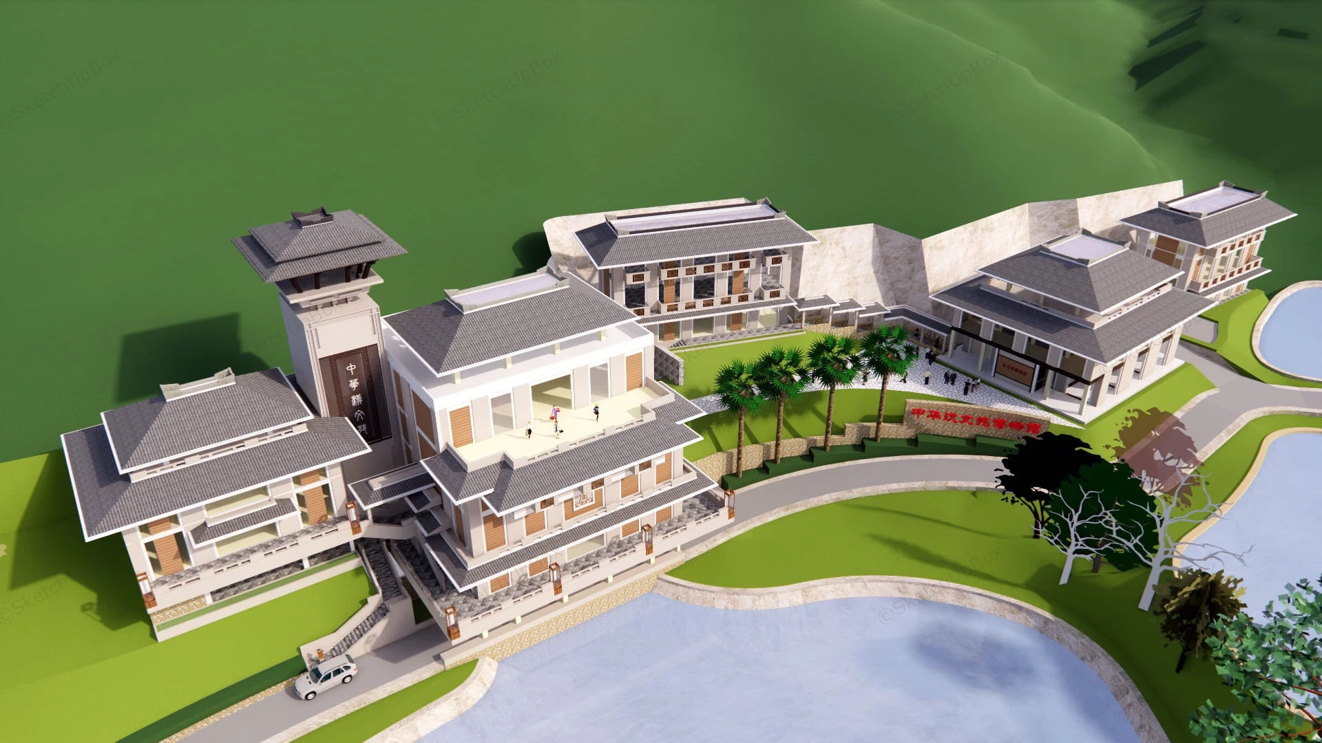 Chinese Traditional Culture Museum sketchup model preview - SketchupBox