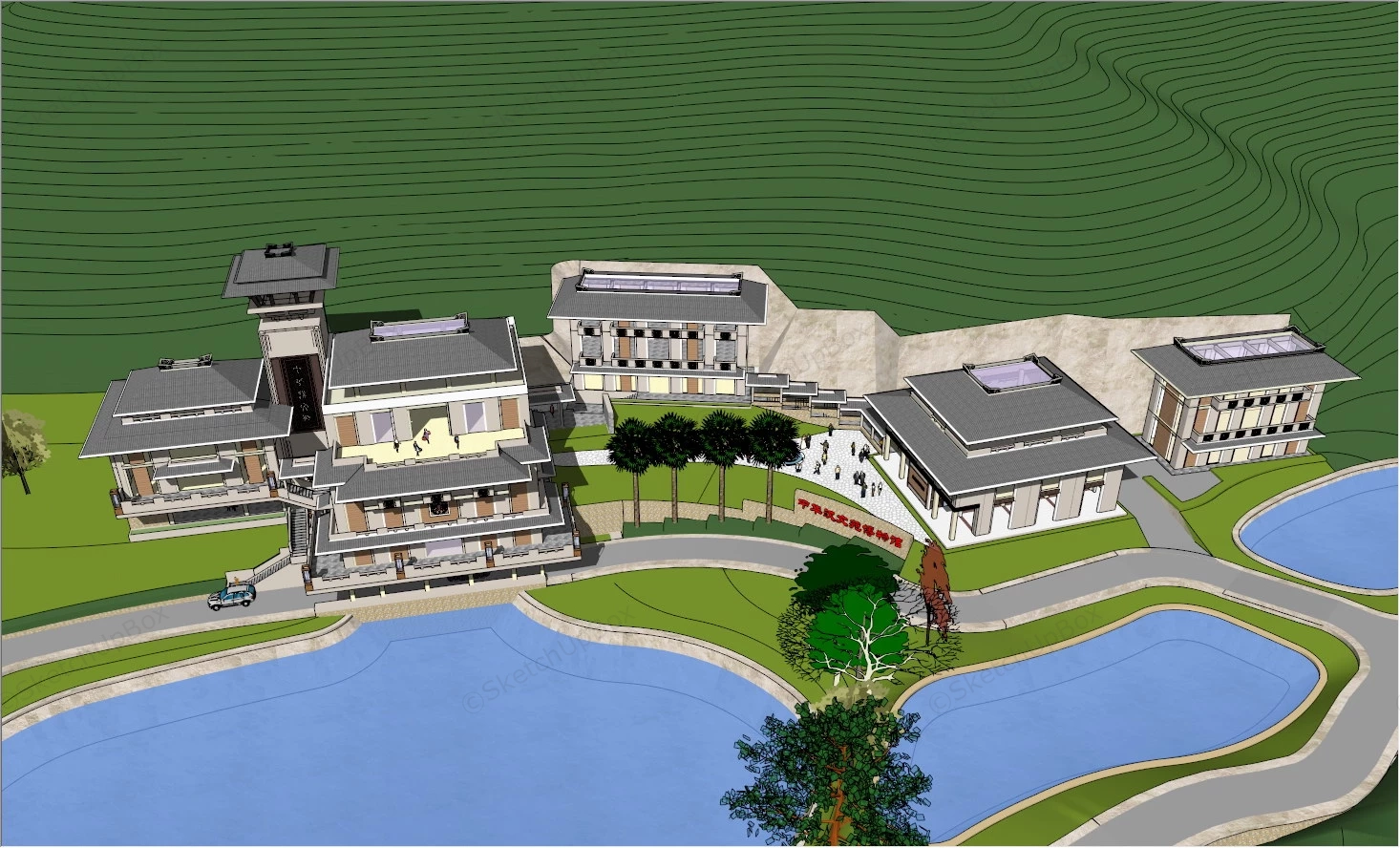 Chinese Traditional Culture Museum sketchup model preview - SketchupBox