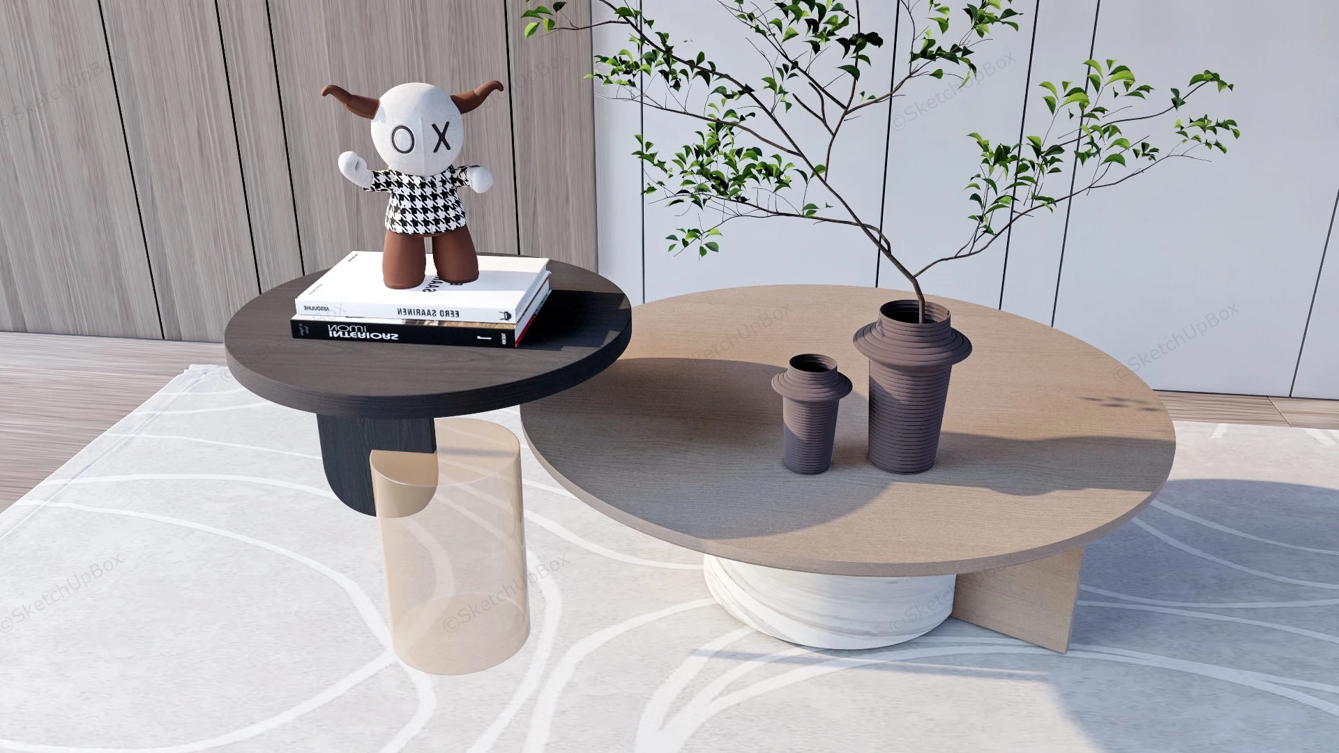 Stylish Coffee Table sketchup model preview - SketchupBox