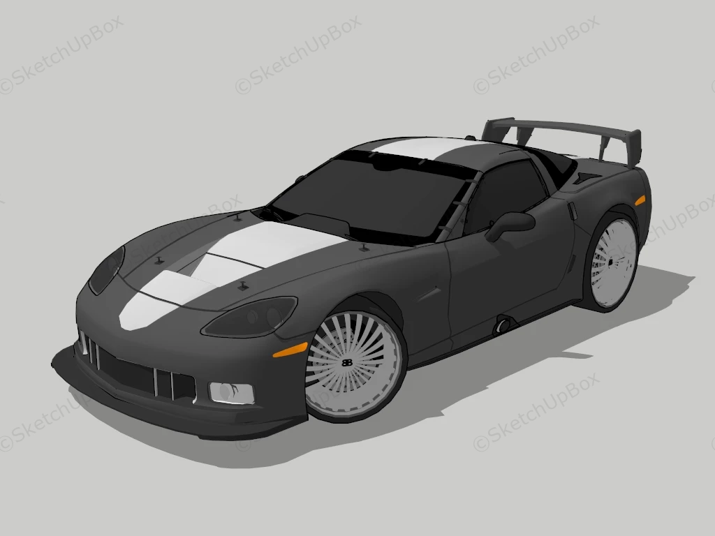 Chevrolet Corvette C6 sketchup model preview - SketchupBox