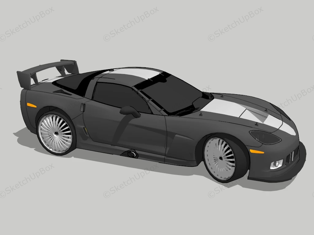 Chevrolet Corvette C6 sketchup model preview - SketchupBox