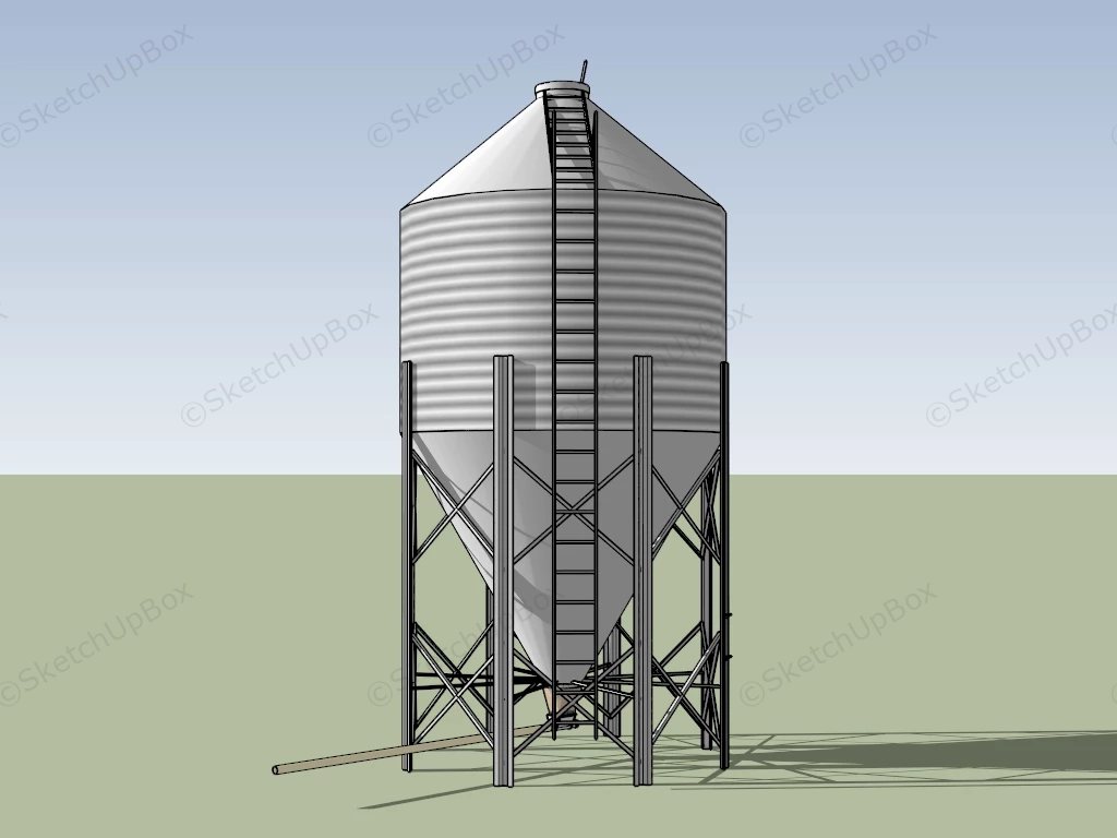 Cement Storage Tank sketchup model preview - SketchupBox