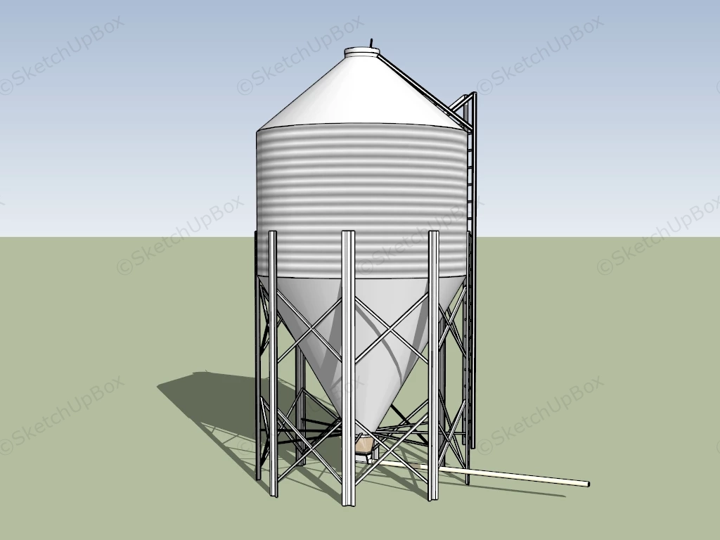 Cement Storage Tank sketchup model preview - SketchupBox