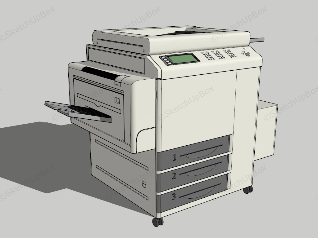 Office Copy Machine sketchup model preview - SketchupBox