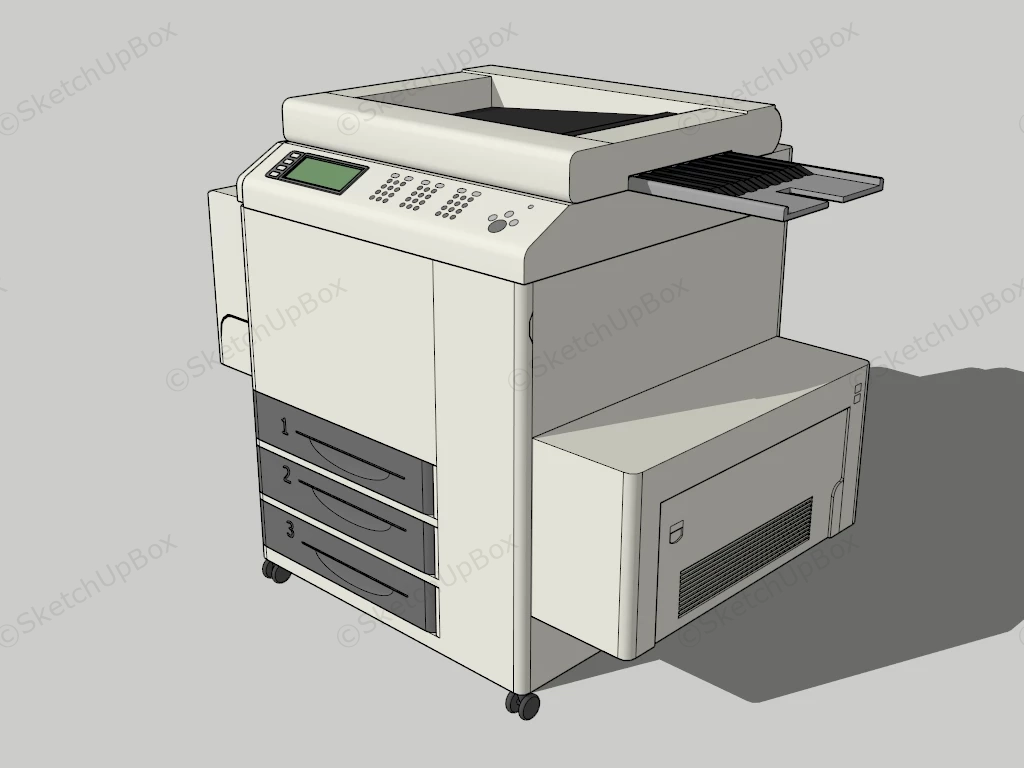 Office Copy Machine sketchup model preview - SketchupBox