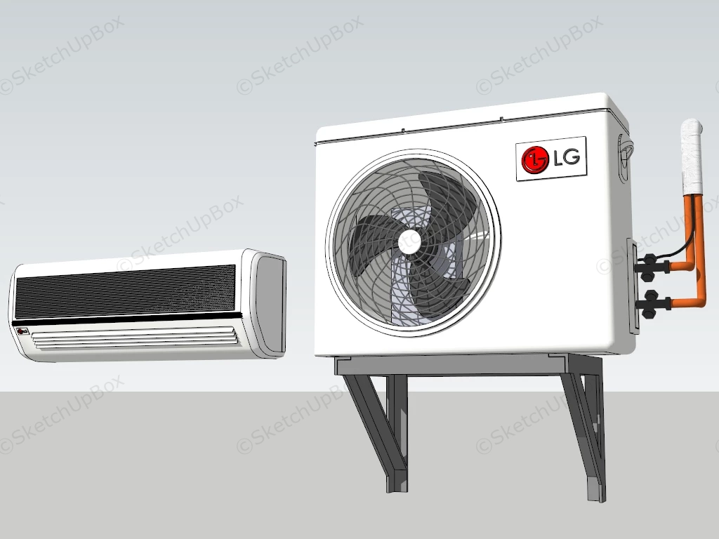 LG Air Conditioner sketchup model preview - SketchupBox