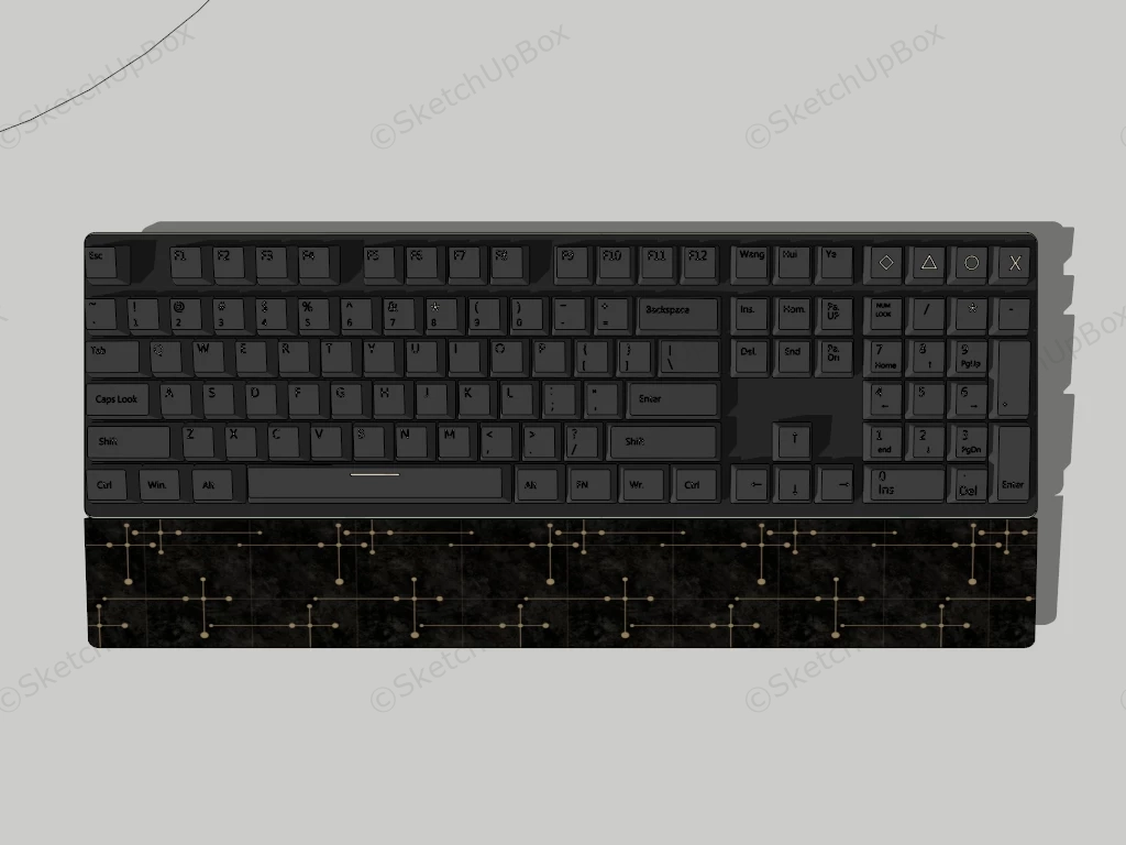 Light Up Keyboard sketchup model preview - SketchupBox