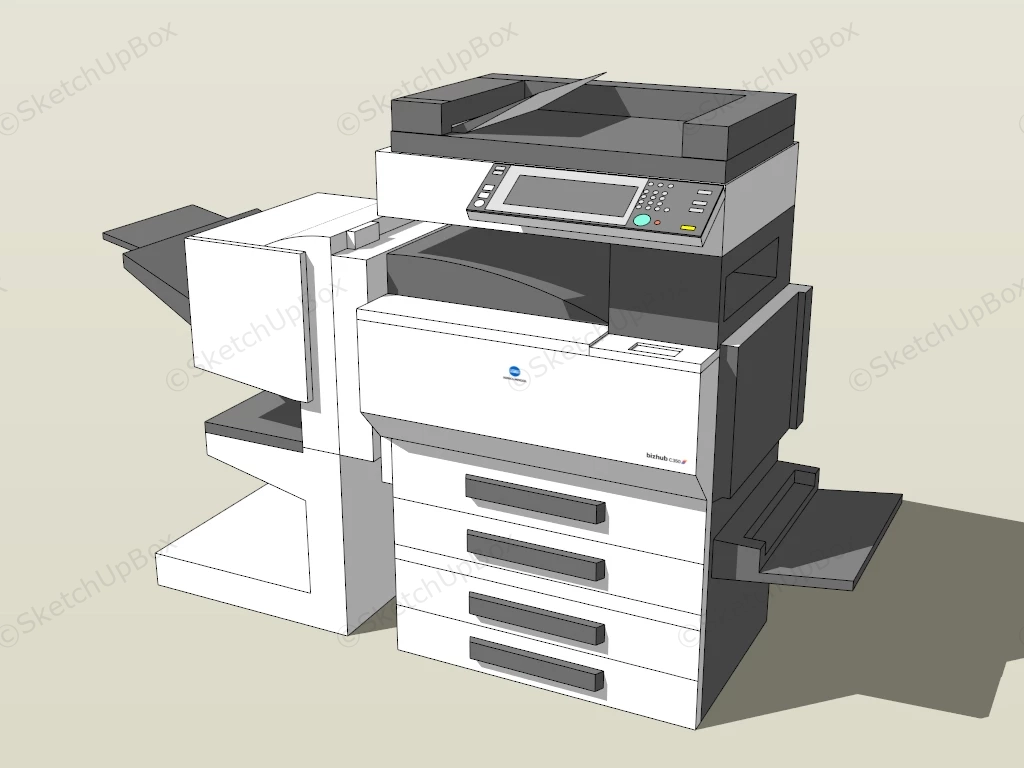 Konica Minolta Bizhub C350 Office Copier sketchup model preview - SketchupBox