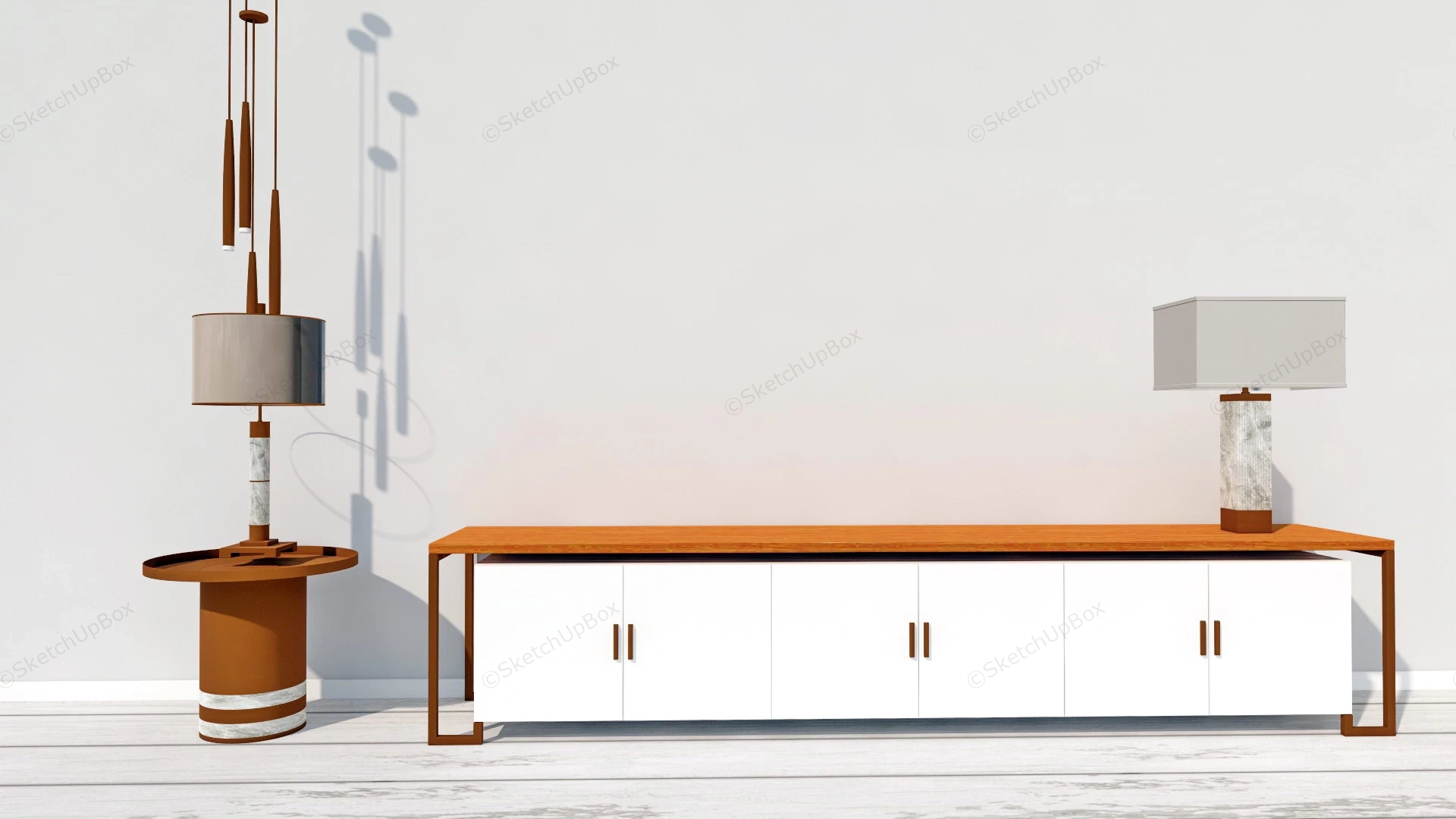 Modern Tv Stand Idea For Living Room sketchup model preview - SketchupBox