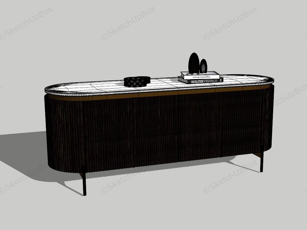 Black Tv Stand sketchup model preview - SketchupBox