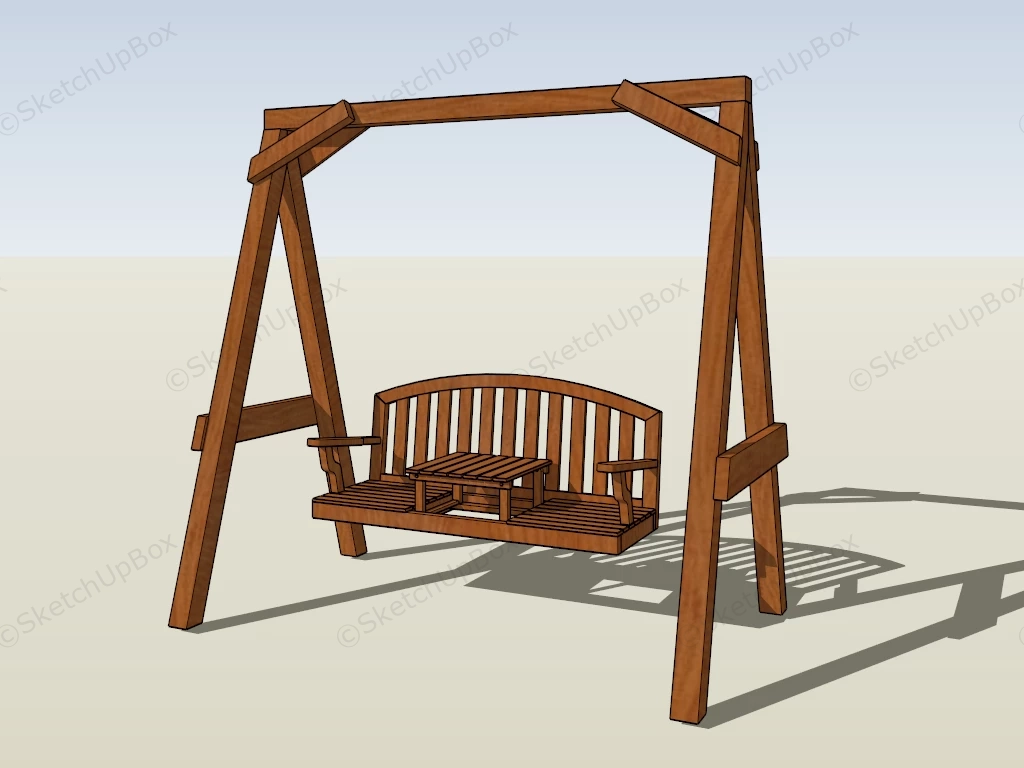 Backyard Wood Swing sketchup model preview - SketchupBox