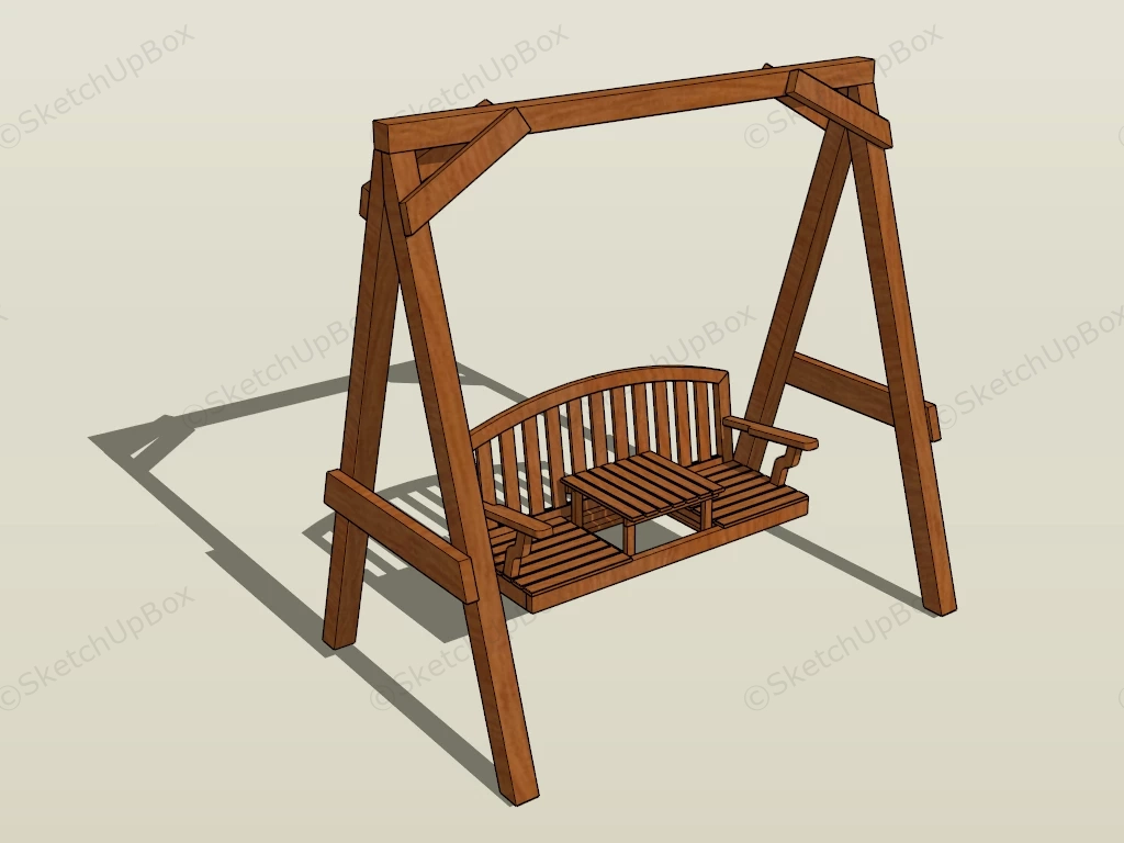 Backyard Wood Swing sketchup model preview - SketchupBox