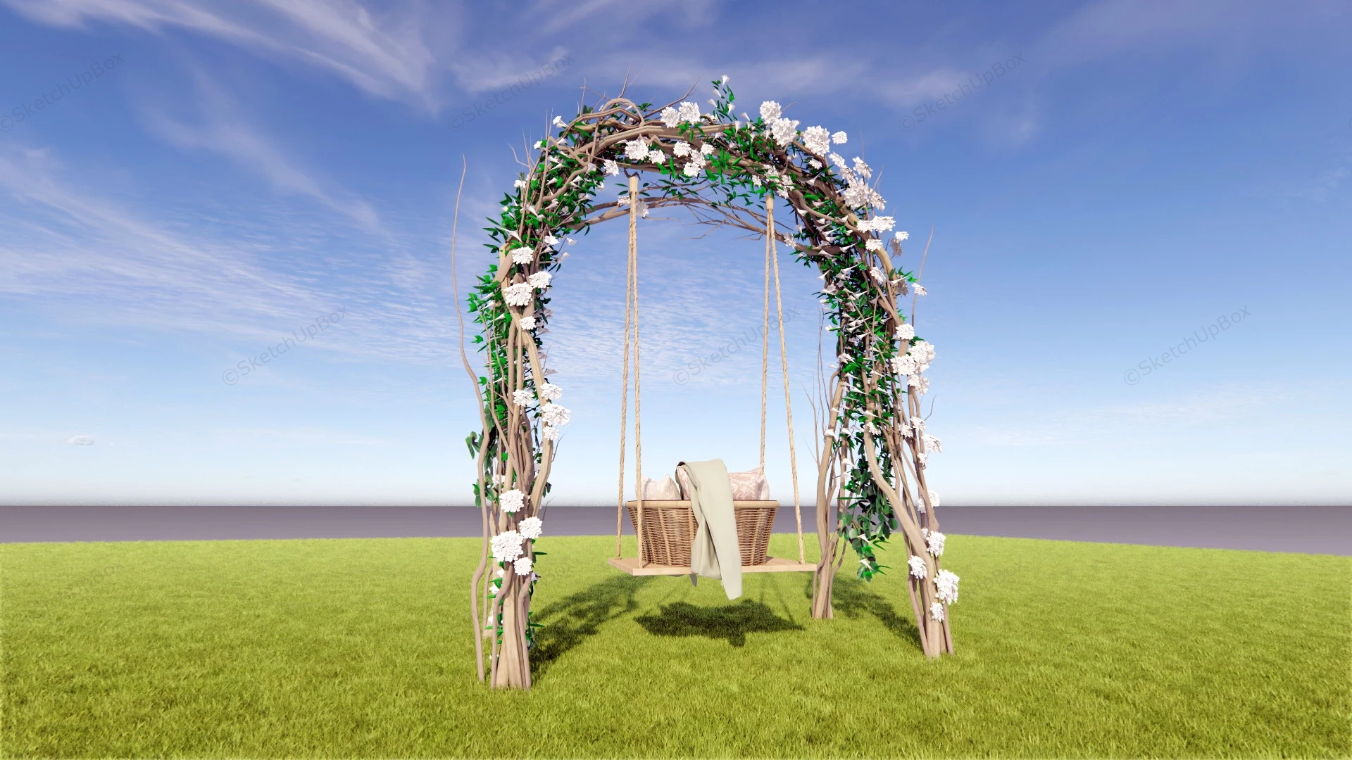 Wedding Flower Swing Decoration sketchup model preview - SketchupBox