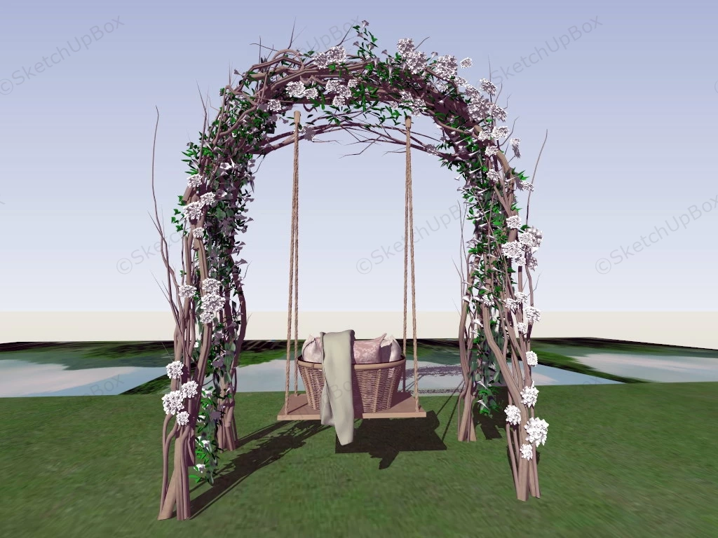 Wedding Flower Swing Decoration sketchup model preview - SketchupBox