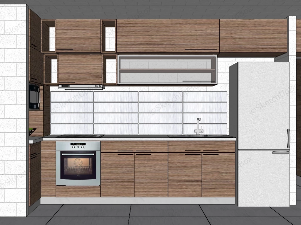 Minimalist Apartment Kitchen sketchup model preview - SketchupBox